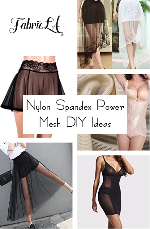 FabricLA Nylon Spandex Performance Power Mesh Fabric | Black