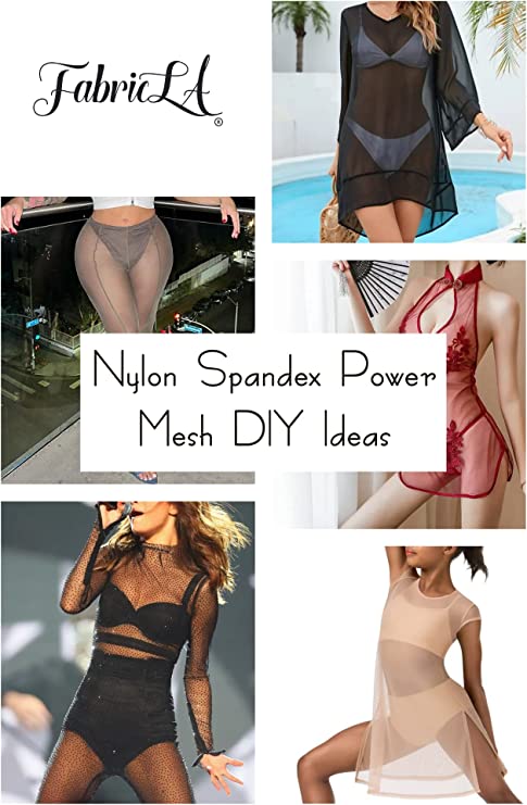 Nylon Spandex Performance Power Mesh Fabric | White