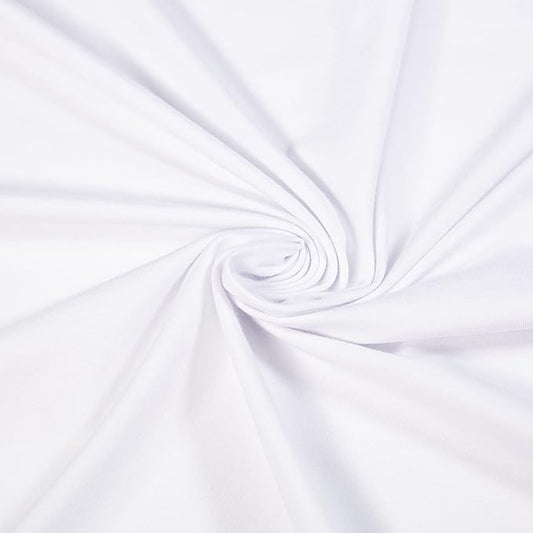 12oz White Cotton Spandex Jersey Knit Fabric – Soft, Stretchy & Durable | FabricLA
