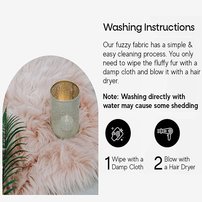 FabricLA Mohair Shaggy Faux Fur Fabric - Pre Cut Strips | Trim Ribbon | DIY Craft, Hobby, Costume, Decoration - Pack of 2