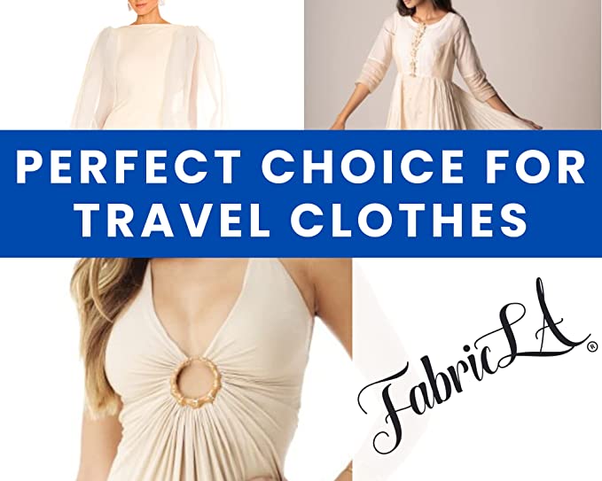 Ivory Rayon Spandex Jersey Knit Fabric – 60" Wide, 240 GSM | 4-Way Stretch by the Yard | FabricLA