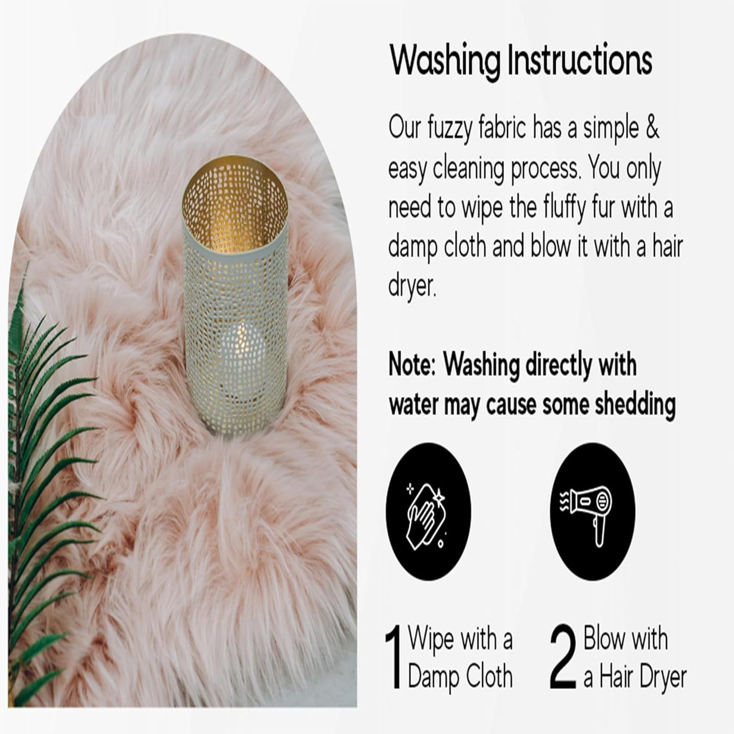 Faux Fur Fabric Squares - Shaggy Fur Patches 4x4 Inches for DIY Crafts, Chair Covers, Seat Cushions - Available in 4, 8, 16 Packs