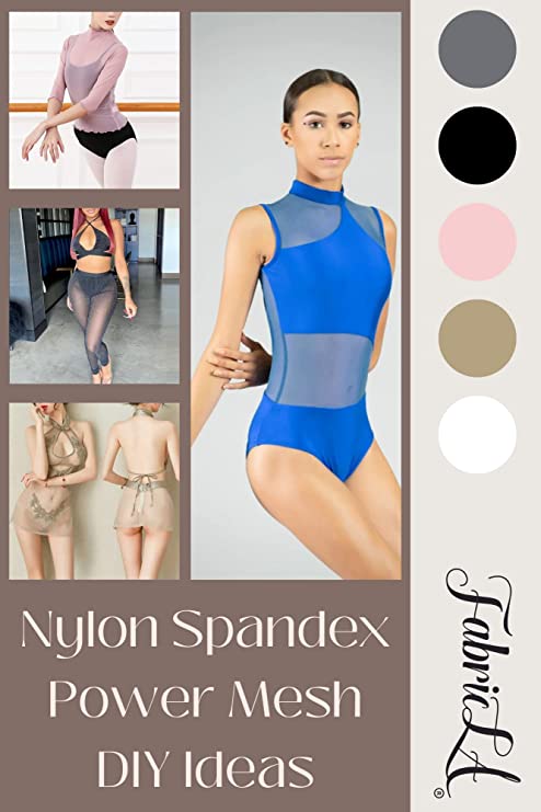 Nylon Spandex Performance Power Mesh Fabric | White