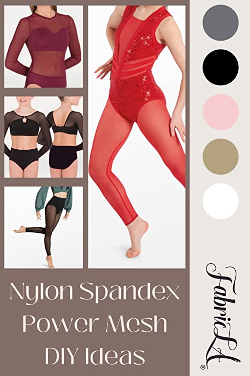 FabricLA Nylon Spandex Performance Power Mesh Fabric | Grey