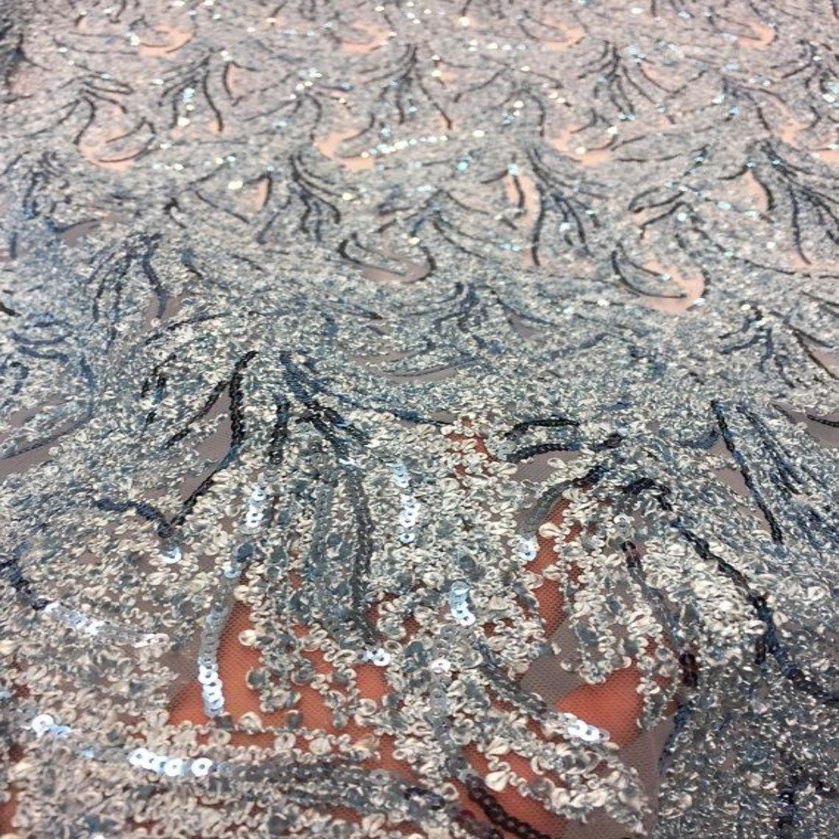 Cozy Pop Thread Floral Sequins Fabric