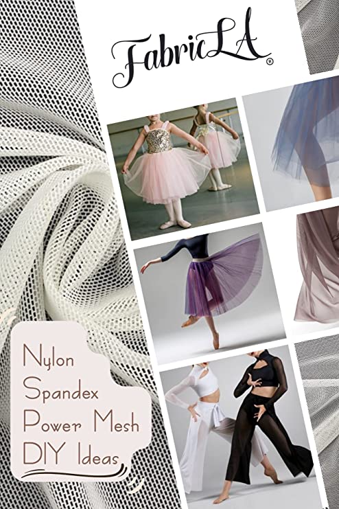 FabricLA Nylon Spandex Performance Power Mesh Fabric | Black