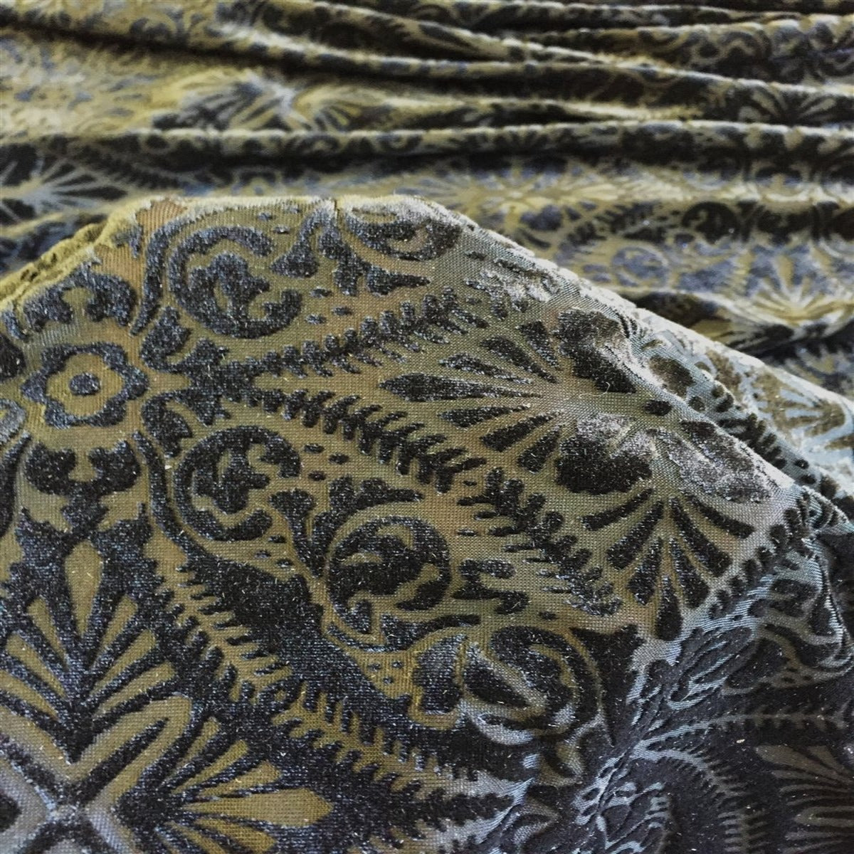 Lili Damask Burnout Stretch Velvet Fabric