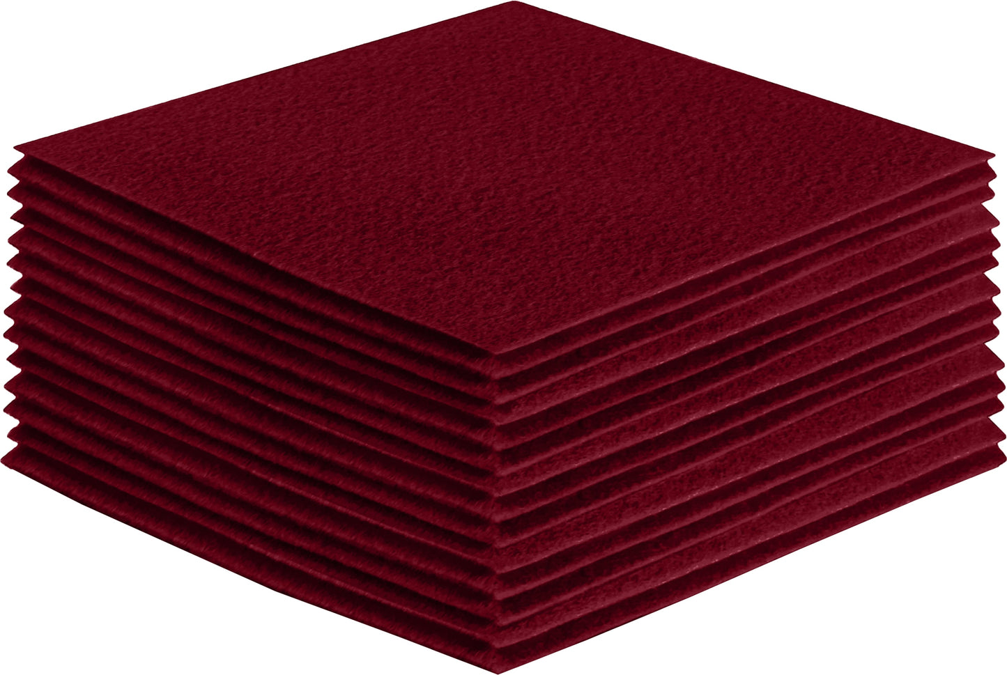 FabricLA Acrylic Felt Craft Sheet Packs – Dark Red | Soft 100% Acrylic Felt Sheets for DIY & Crafts