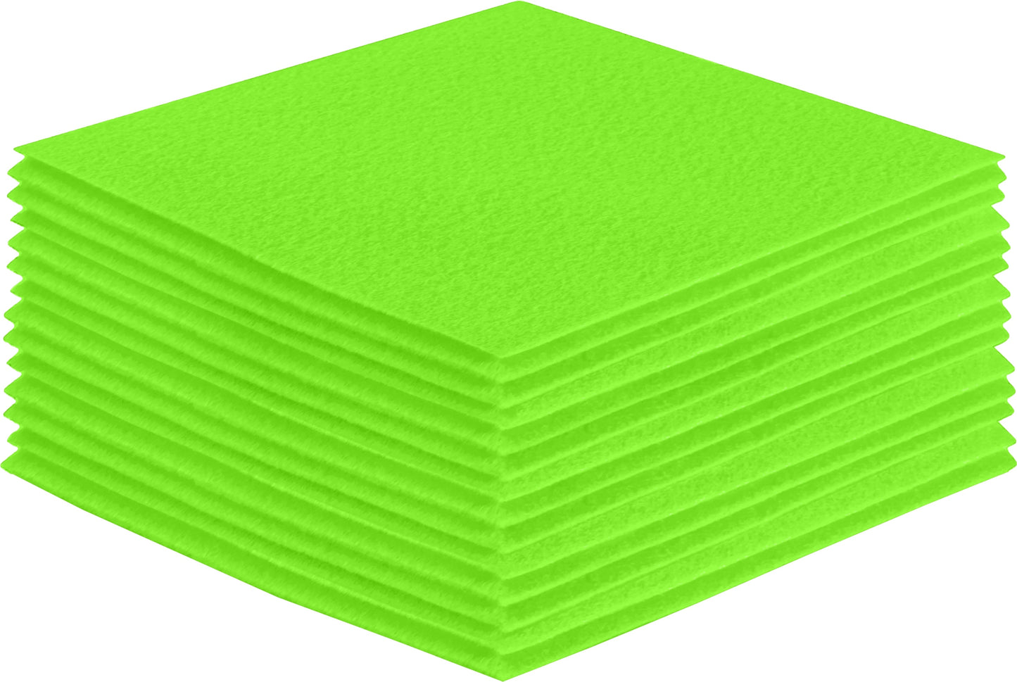 FabricLA Acrylic Felt Craft Sheet Packs – Neon Green | Soft 100% Acrylic Felt Sheets for DIY & Crafts