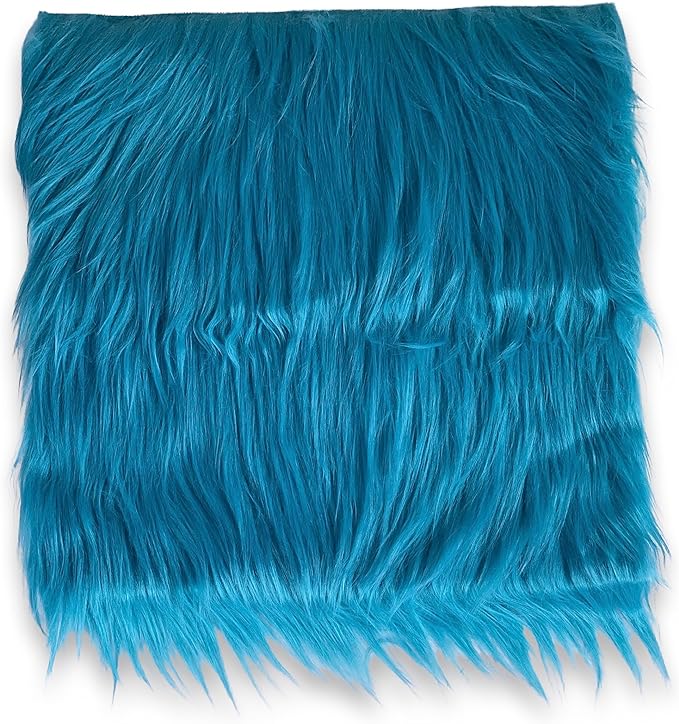 FabricLA Faux Fur Fabric - 8 Pieces Square Fur Material Fabric - 10" X 10" Inches (25cm x 25cm) - Shaggy Fur Patches Fabric Cuts Chair Cover Seat Cushion for DIY Craft -Multi Color