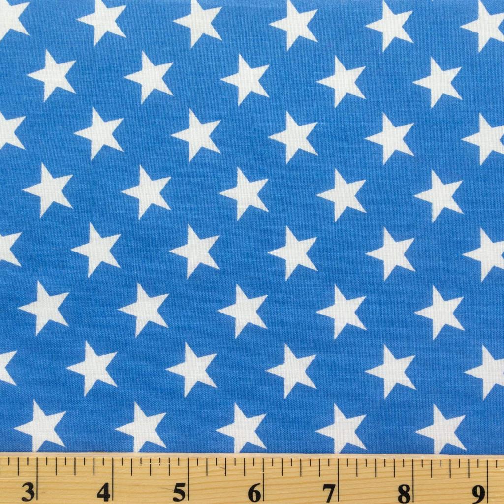 Patriotic Star Print Poly Cotton Fabric