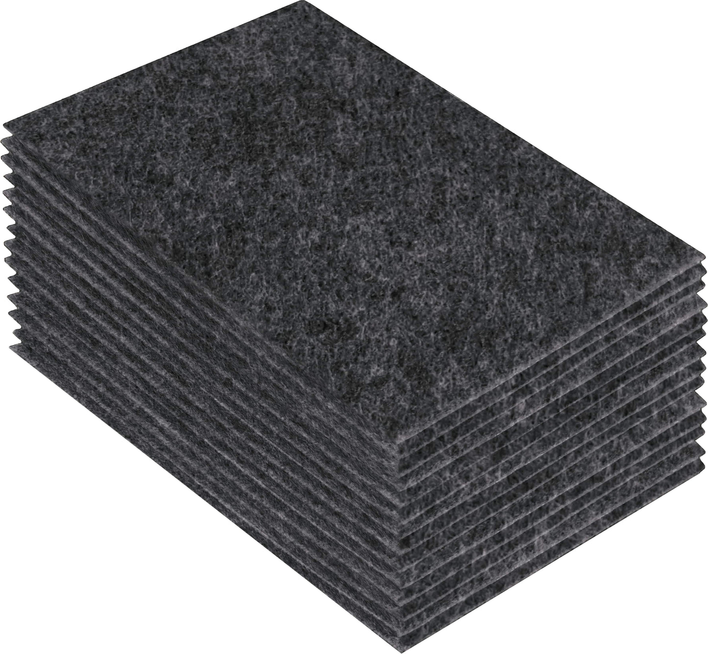 FabricLA Acrylic Felt Craft Sheet Packs – Charcoal | Soft 100% Acrylic Felt Sheets for DIY & Crafts
