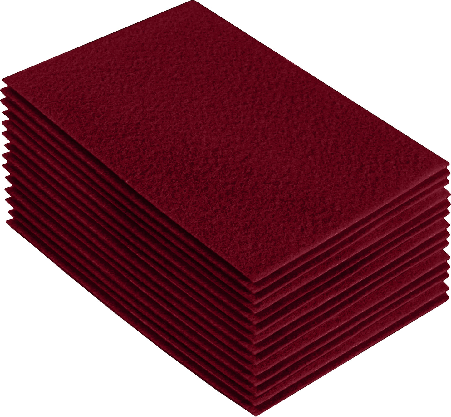 FabricLA Acrylic Felt Craft Sheet Packs – Dark Red | Soft 100% Acrylic Felt Sheets for DIY & Crafts