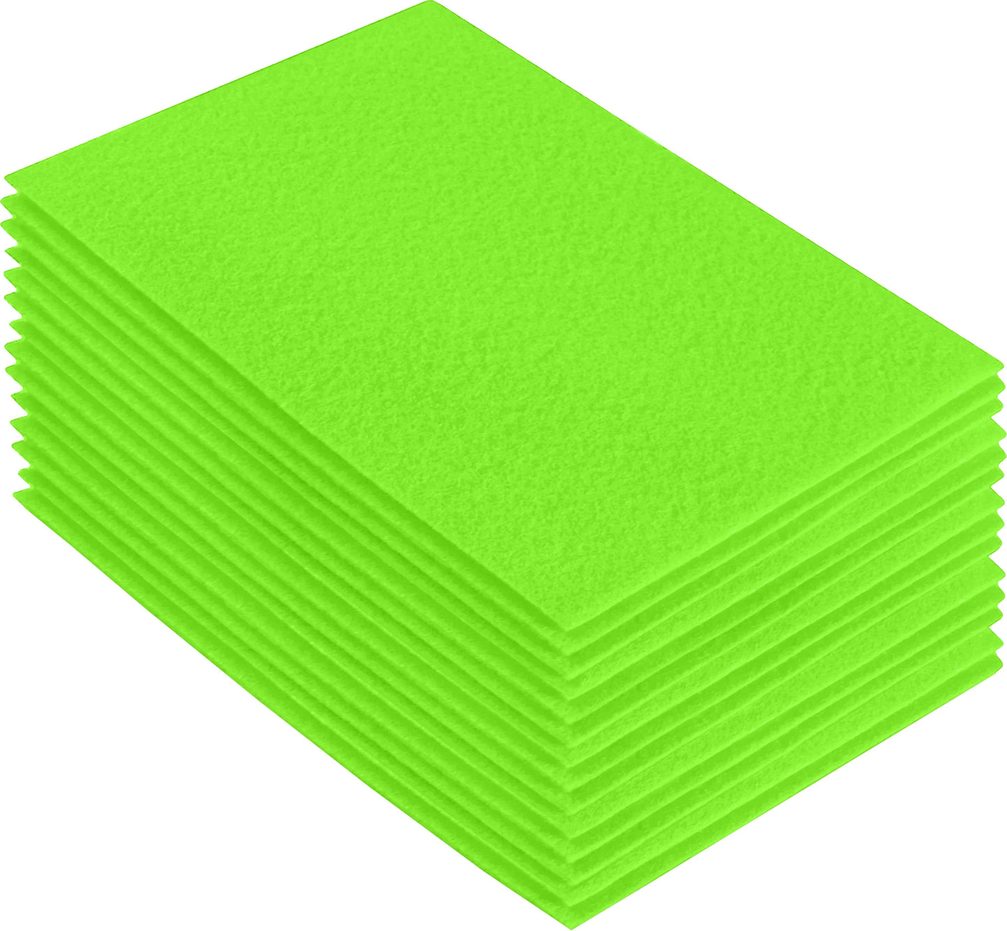 FabricLA Acrylic Felt Craft Sheet Packs – Neon Green | Soft 100% Acrylic Felt Sheets for DIY & Crafts