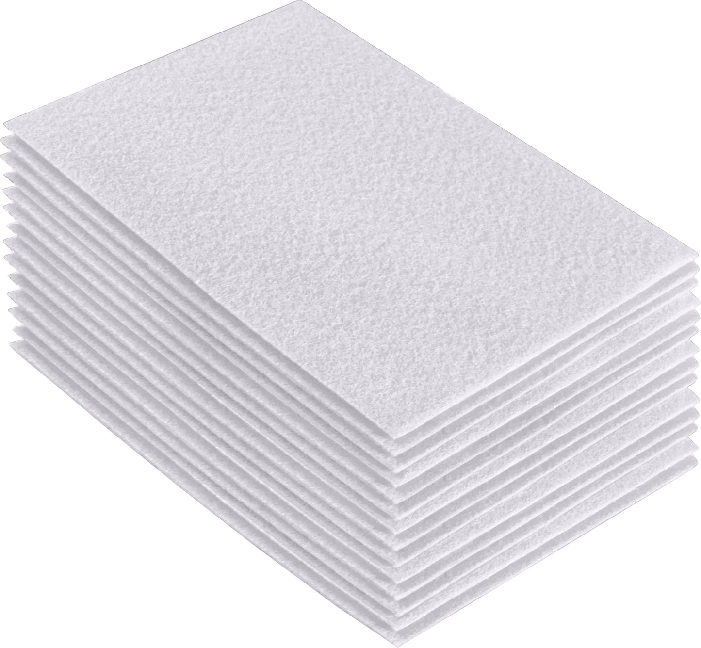FabricLA Acrylic Felt Craft Sheet Packs – White | Soft 100% Acrylic Felt Sheets for DIY & Sewing