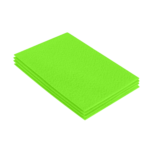 FabricLA Acrylic Felt 9"X12" Sheet Packs | Neon Green