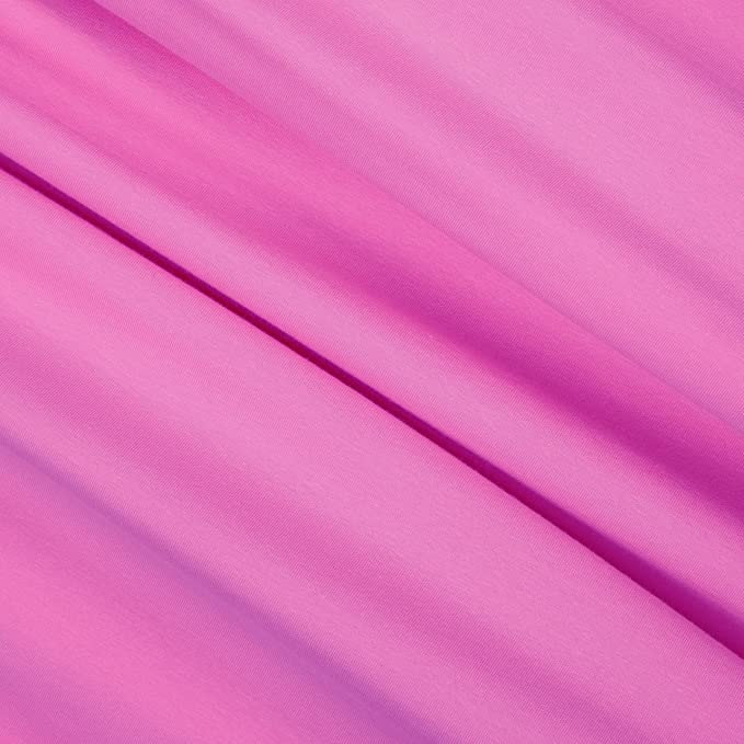 FabricLA 12oz Cotton Spandex Jersey Knit Fabric | Hot Pink