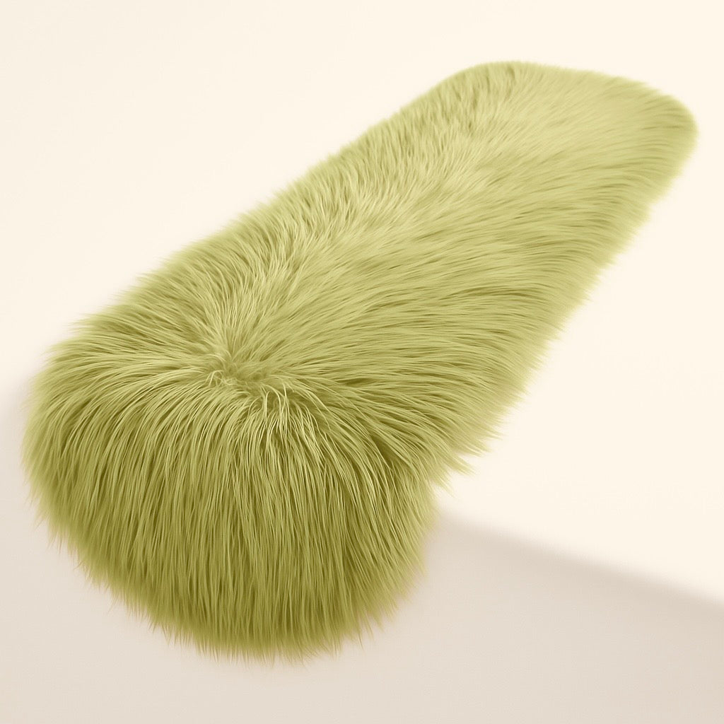 Luxurious Shaggy Faux Fur Tablecloth | Elegant Faux Fur for Dining Table by FabricLA