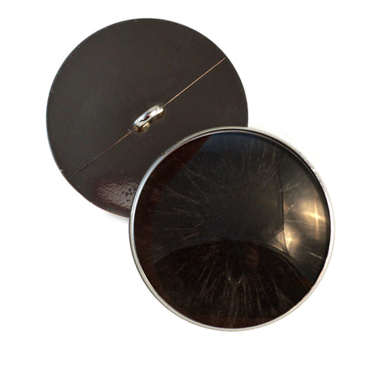 All Black Horror Sew-On Button Glass Eyes