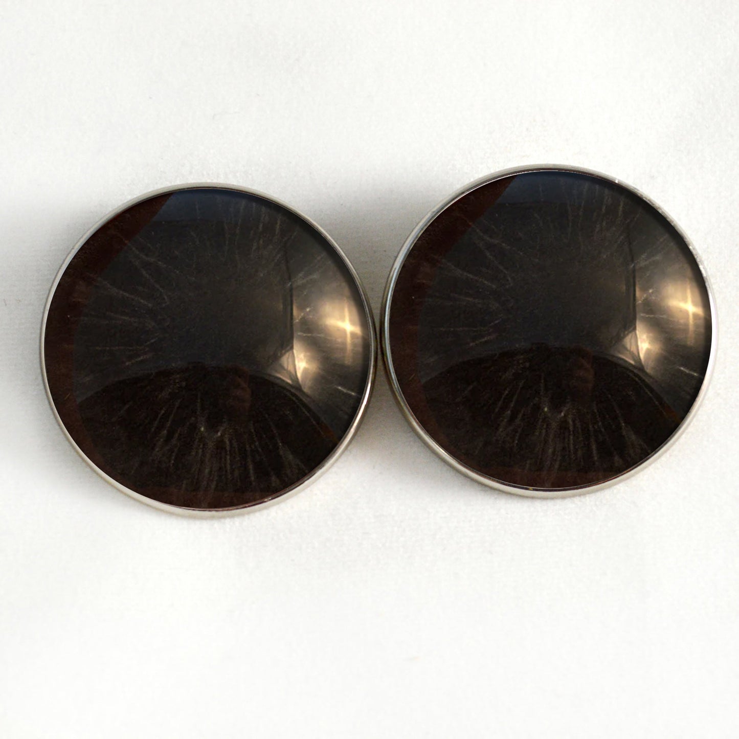 All Black Horror Sew-On Button Glass Eyes