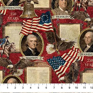 America 250 - Stonehenge DP28368-24 Cotton 44"/45" Fabric Per Yard