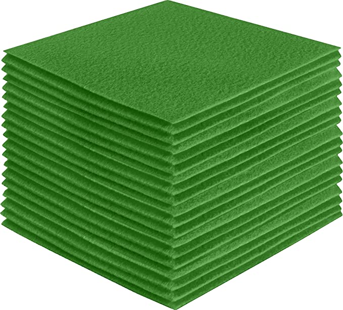 FabricLA Acrylic Felt Craft Sheet Packs – Apple Green | Soft 100% Acrylic Felt Sheets for DIY & Crafts