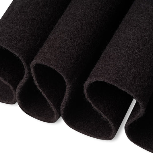 Black Acrylic Felt Fabric – 72" Wide, 1.6mm Thick | FabricLA by the Yard