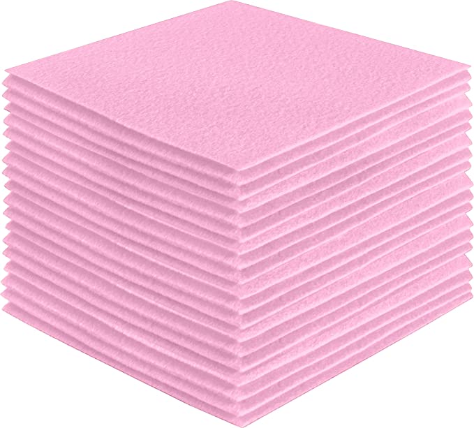 FabricLA Acrylic Felt Craft Sheet Packs – Baby Pink | Soft 100% Acrylic Felt Sheets for DIY & Crafts