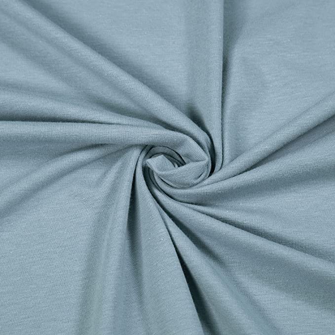 FabricLA 12oz Cotton Spandex Jersey Knit Fabric | Baby Blue
