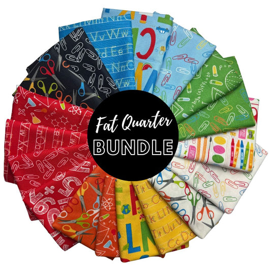 Back to School Fat Quarter Bundle - Set of 18