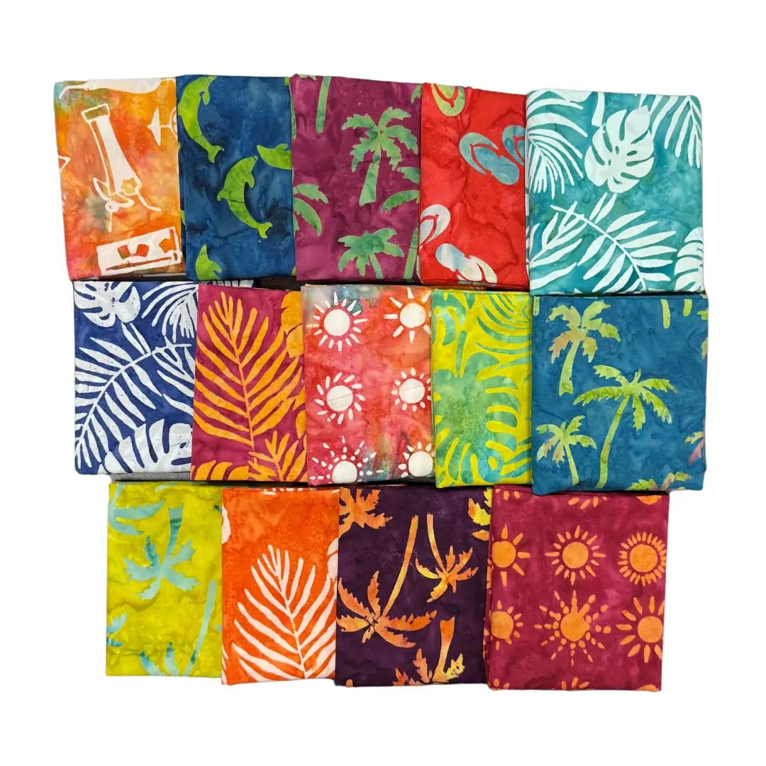 Beachy Batiks Fat Quarter Bundle - Set of 14
