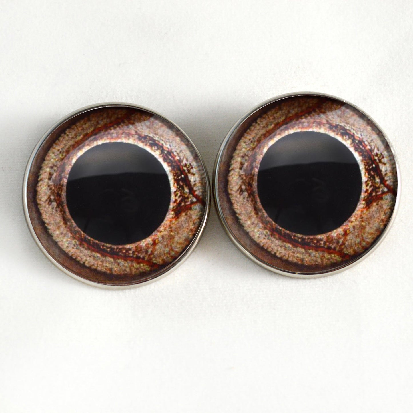 Bearded Dragon Inspired Sew-On Button Glass Eyes