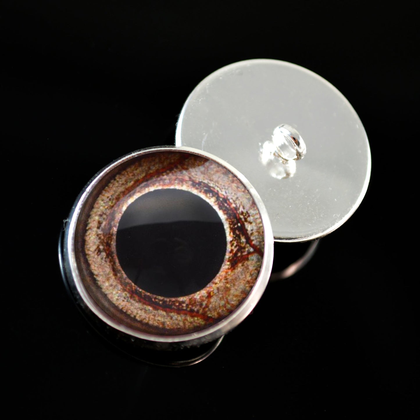 Bearded Dragon Inspired Sew-On Button Glass Eyes