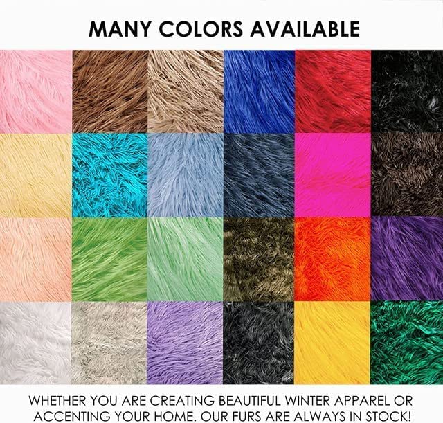 Faux Fur Fabric Squares | 2 White & 2 Black Pack