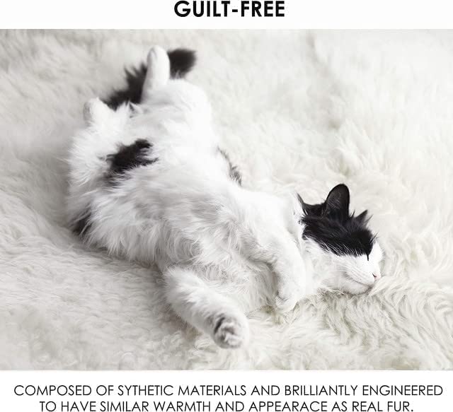 Faux Fur Fabric Squares | 2 White & 2 Black Pack