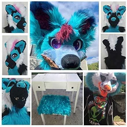 Faux Fur Fabric Squares | 2 White & 2 Black Pack