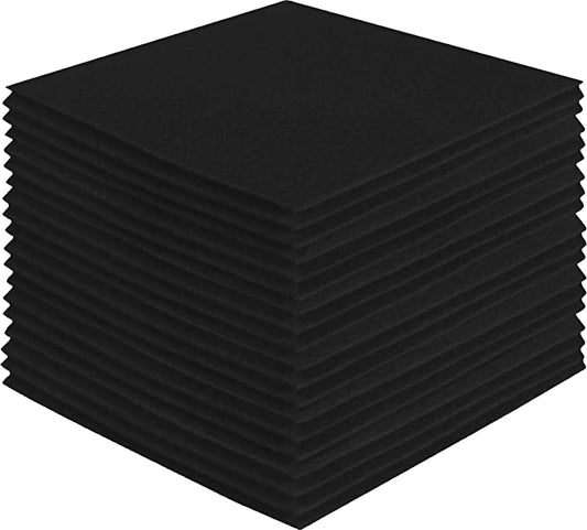 FabricLA Acrylic Felt Craft Sheet Packs – Black | Soft 100% Acrylic Felt Sheets for DIY & Sewing