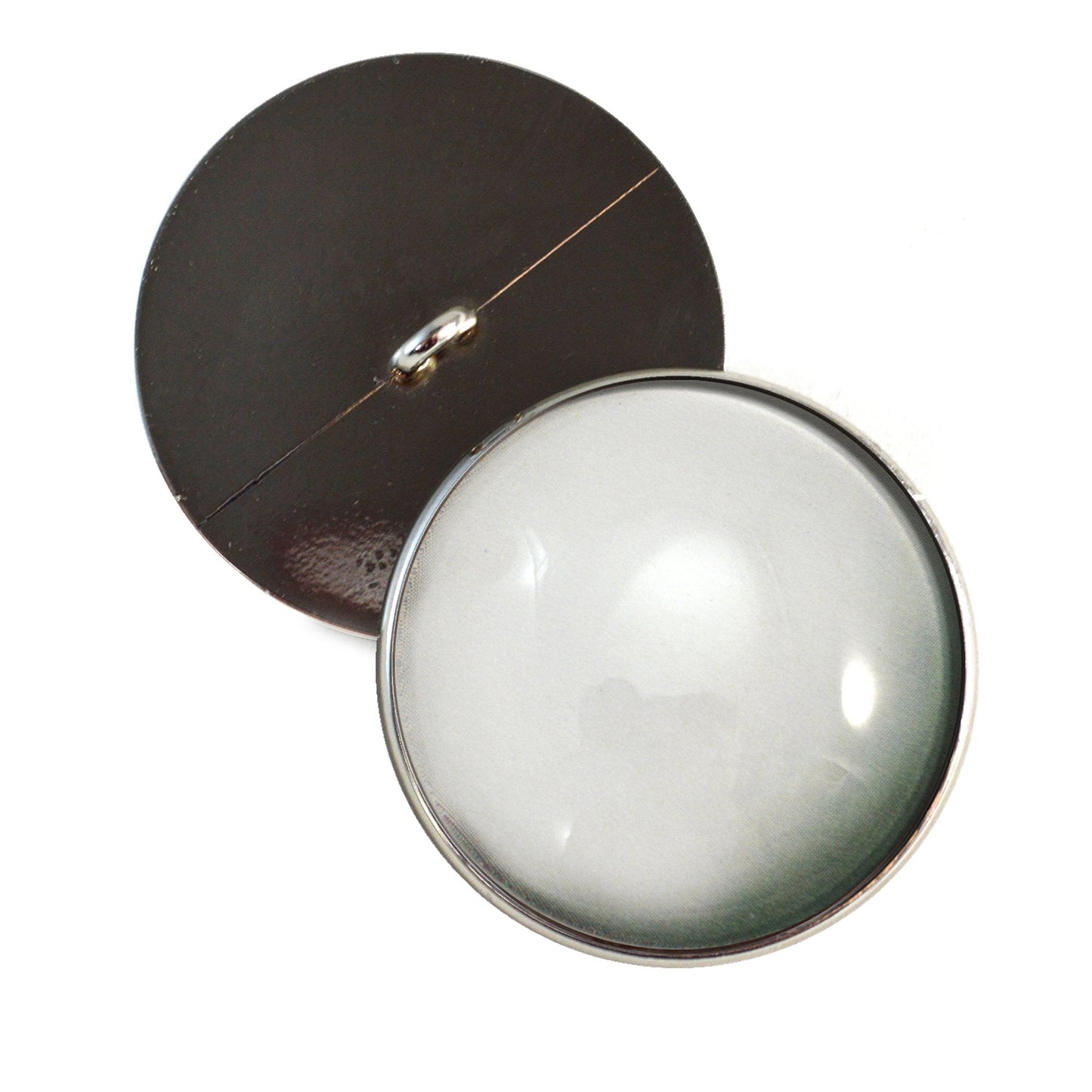 Blank Zombie White Sew-On Button Glass Eyes