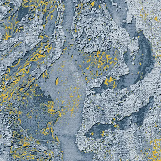 Blue Dried Clay Denim Cotton 44"/45" Fabric Per Yard