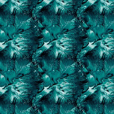 Blue Green Teal Texture Virtuoso Cotton 44"/45" Fabric Per Yard