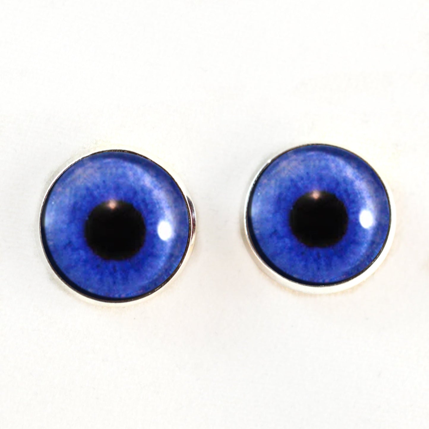 Blue Violet Zombie Sew-On Button Glass Eyes