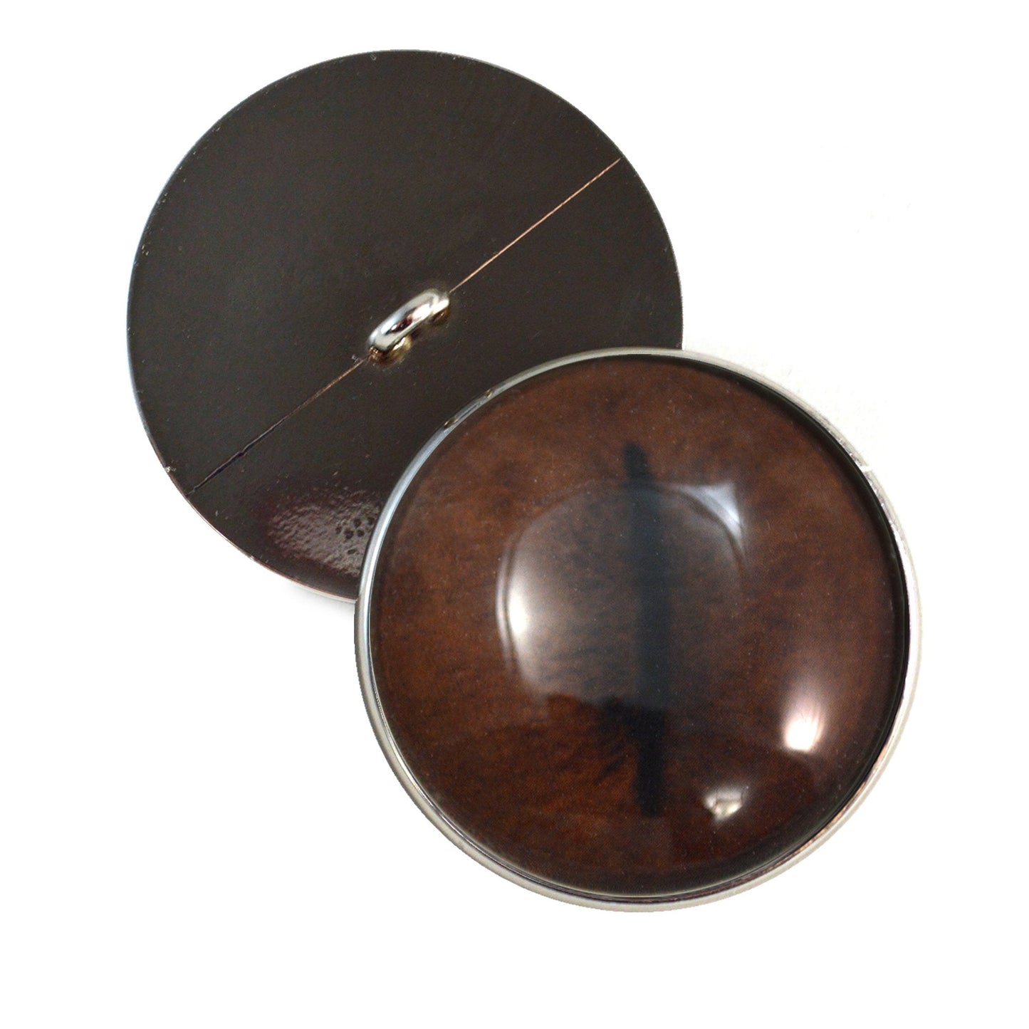 Brown Koala Inspired Sew-On Button Glass Eyes