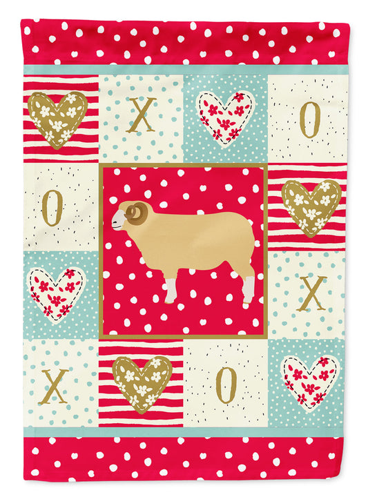 Horned Dorset Sheep Love Garden Flag – Decorative Outdoor Yard Flag CK5407GF
