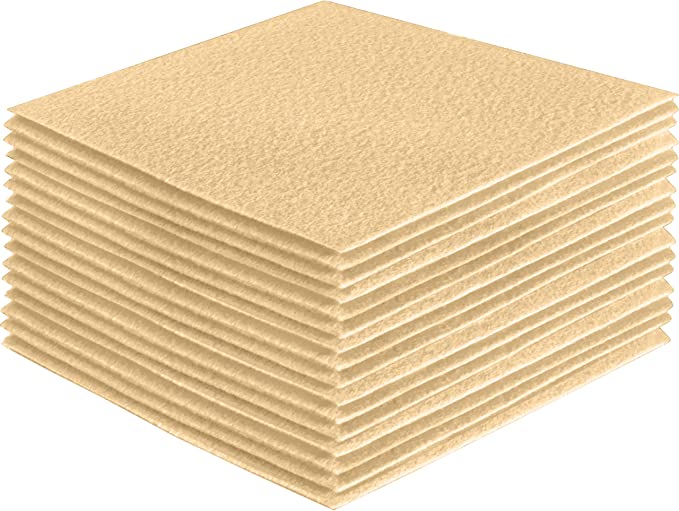 FabricLA Acrylic Felt Craft Sheet Packs – Champagne | Soft 100% Acrylic Felt Sheets for DIY & Crafts