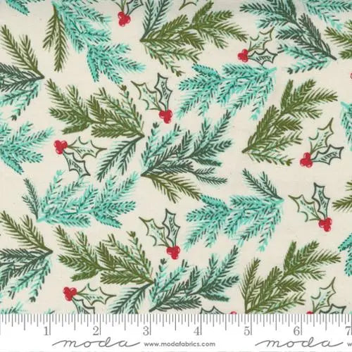 Cheer Merriment Natural Christmas Pine Needle 44"/45" Fabric Per Yard