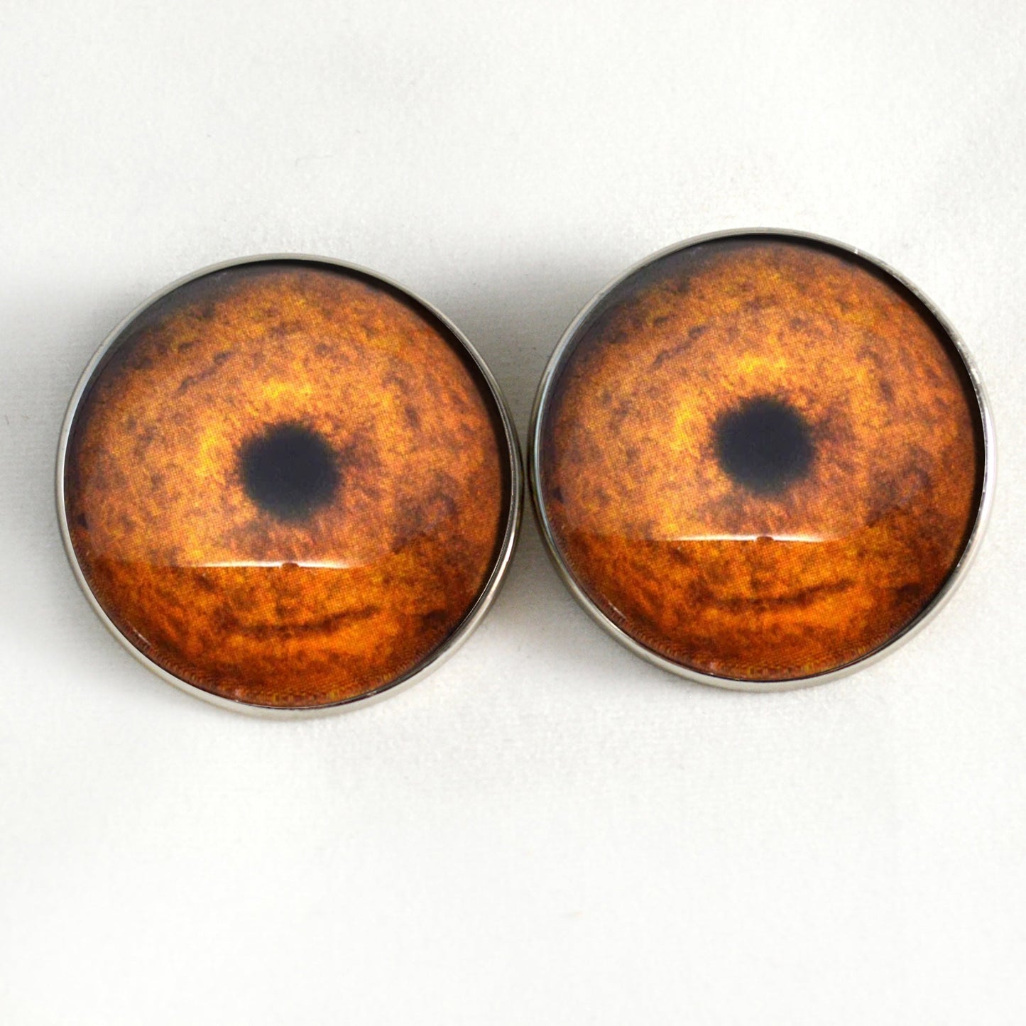 Cheetah Inspired Sew-On Button Glass Eyes