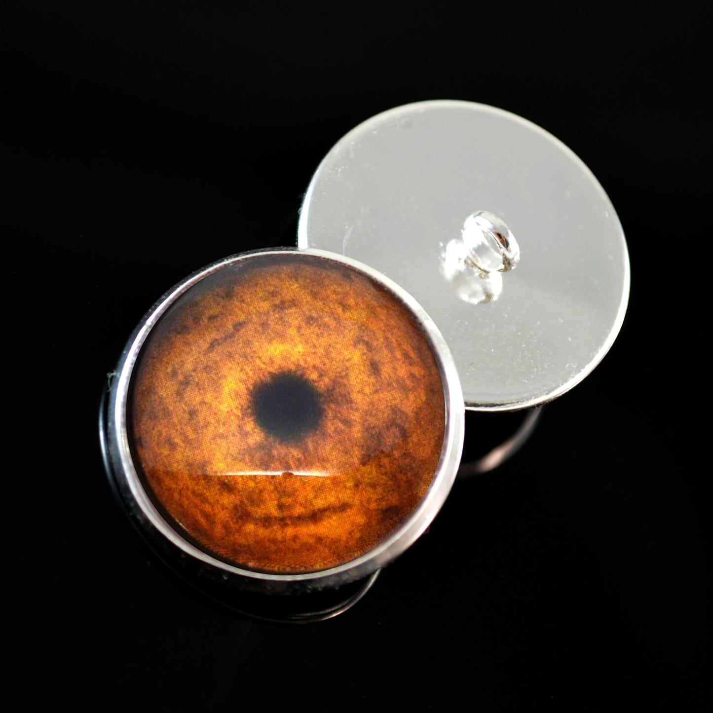 Cheetah Inspired Sew-On Button Glass Eyes