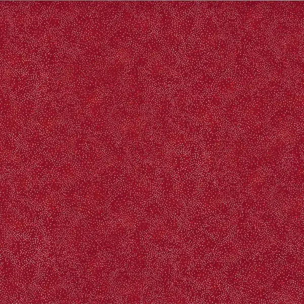 Classic Holiday Metallic Speckle Scarlet Red 43"/44" Fabric Per Yard