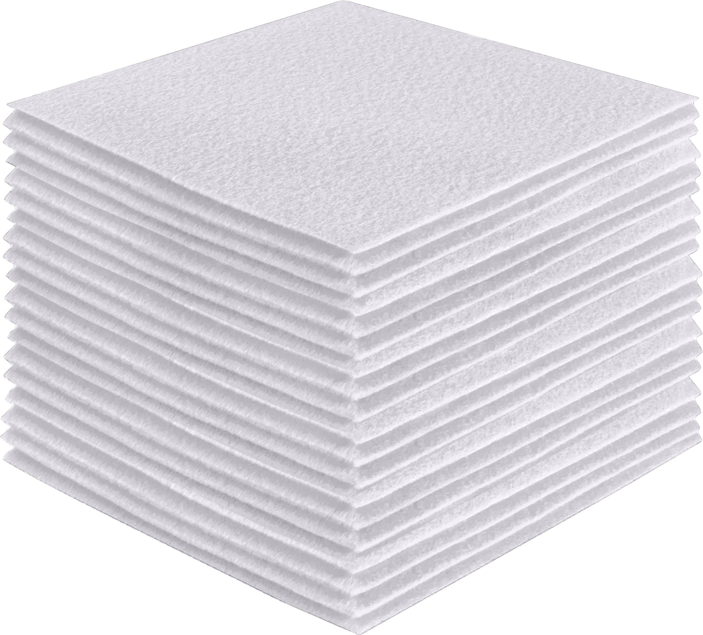 FabricLA Acrylic Felt Craft Sheet Packs – White | Soft 100% Acrylic Felt Sheets for DIY & Sewing