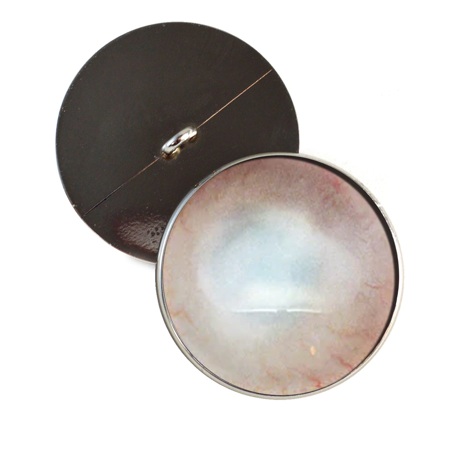 Clouded Blind Human Sew-On Button Glass Eyes